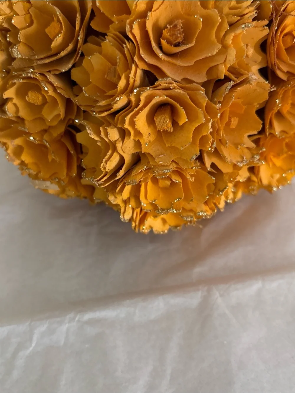 Shaved Wood Light Orange Pumpkin